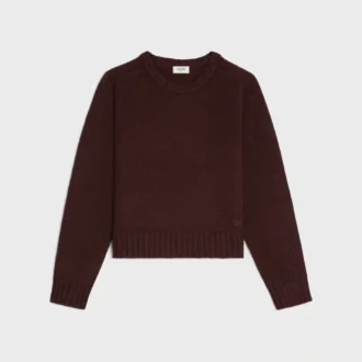 Pull à col rond en cachemire sans coutures