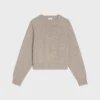 Pull à col rond en cachemire sans coutures