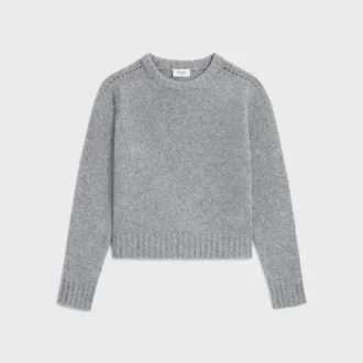 Pull à col rond en cachemire sans coutures