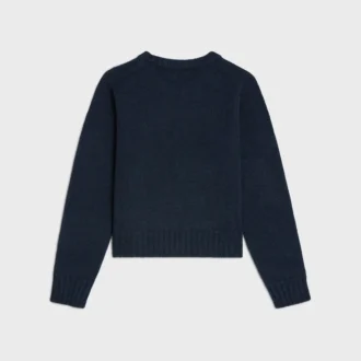Pull à col rond en cachemire sans coutures