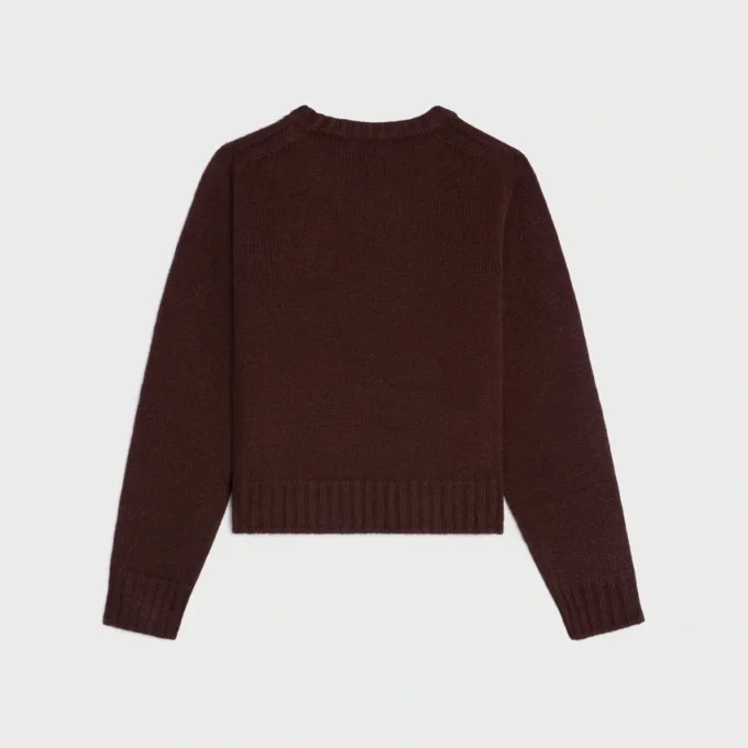 Pull à col rond en cachemire sans coutures