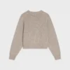 Pull à col rond en cachemire sans coutures