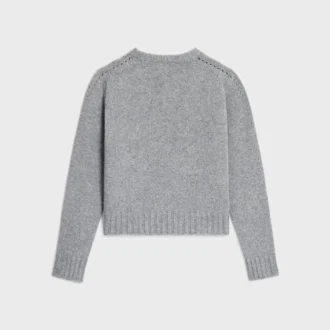 Pull à col rond en cachemire sans coutures