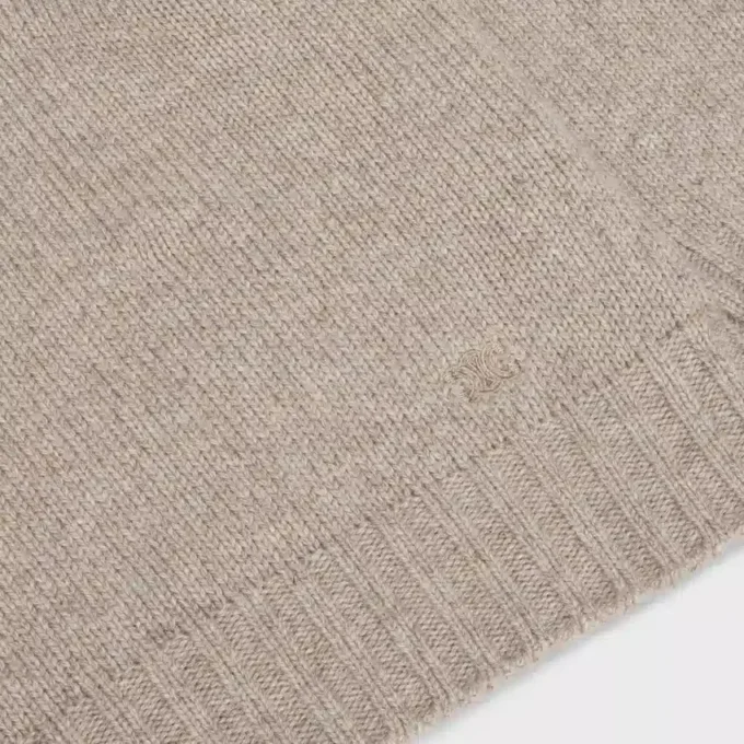 Pull à col rond en cachemire sans coutures