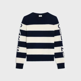 Pull à col rond en laine et cachemire