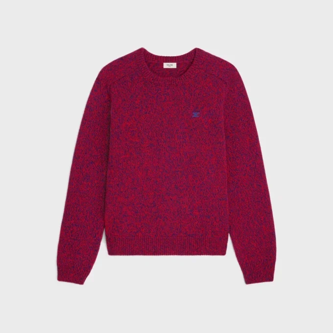 Pull à col rond en laine et cachemire