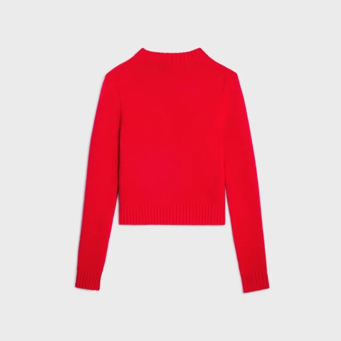 Pull à col rond en laine et cachemire