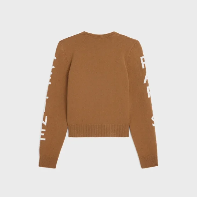 Pull à col rond en laine et cachemire
