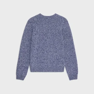 Pull à col rond en laine et cachemire