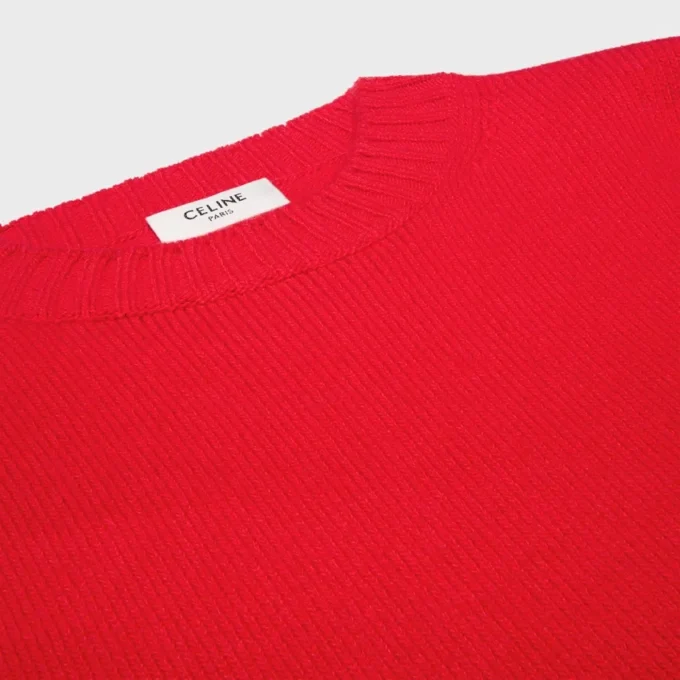 Pull à col rond en laine et cachemire