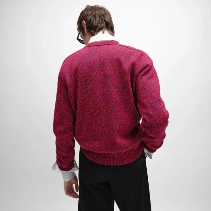 Pull à col rond en laine et cachemire