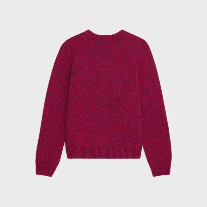 Pull à col rond en laine et cachemire