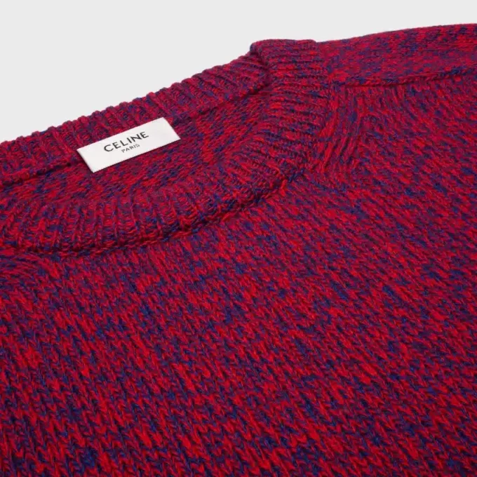 Pull à col rond en laine et cachemire