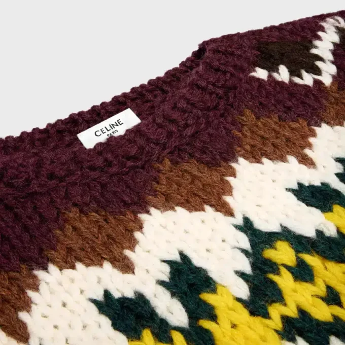 Pull à col rond en laine Fair Isle