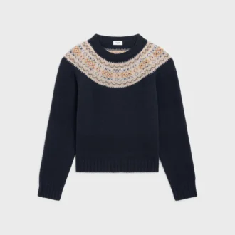 Pull à col rond en laine Fair Isle Triomphe
