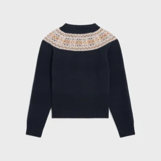 Pull à col rond en laine Fair Isle Triomphe