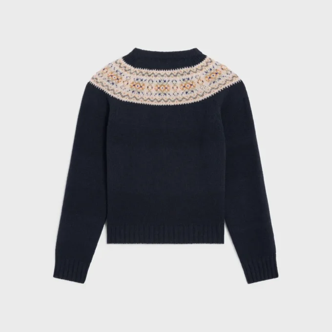 Pull à col rond en laine Fair Isle Triomphe Pull à col rond en laine Fair Isle Triomphe