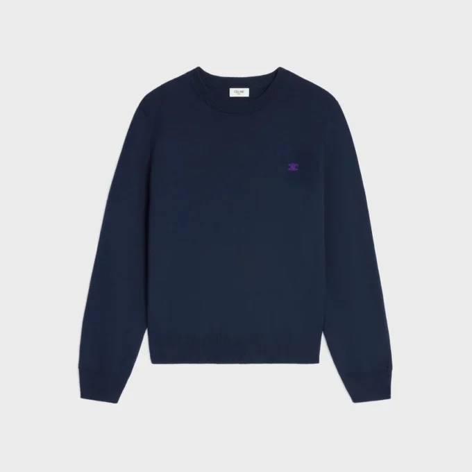 Pull à col rond en laine fine
