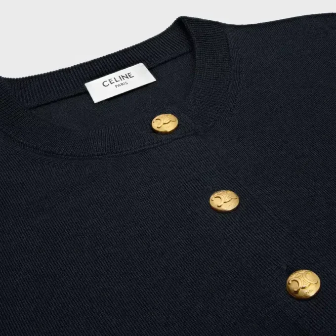 Pull à col rond en laine fine