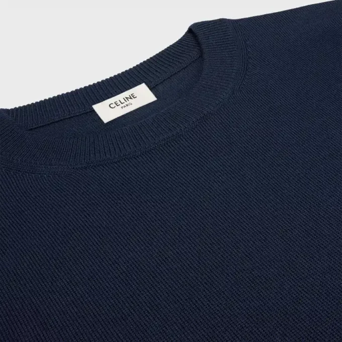 Pull à col rond en laine fine