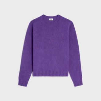 Pull à col rond en laine Shetland