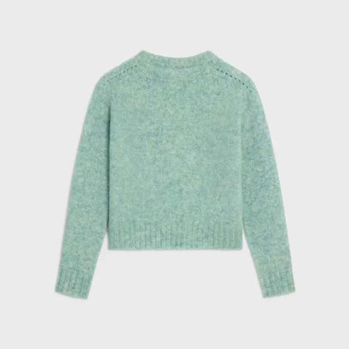 Pull à col rond en laine Shetland