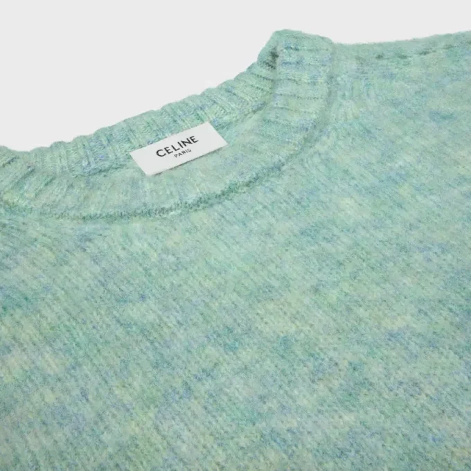 Pull à col rond en laine Shetland