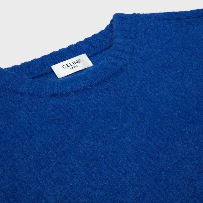 Pull à col rond en laine Shetland