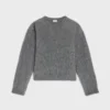 Pull à col rond en mohair brossé Pull à col rond en mohair brossé