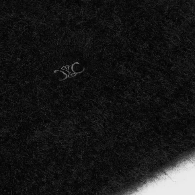 Pull à col rond en mohair brossé Pull à col rond en mohair brossé