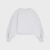 Pull à col rond oversize en molleton de coton
