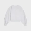 Pull à col rond oversize en molleton de coton