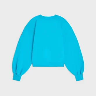 Pull à col rond oversize en molleton de coton