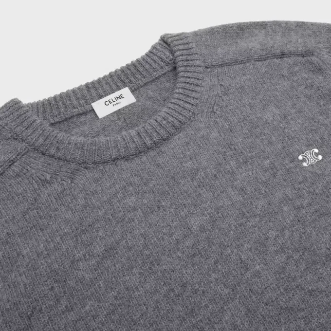 Pull à col rond Triomphe en laine et cachemire