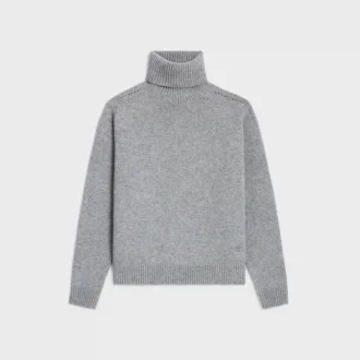 Pull à col roulé en cachemire sans coutures