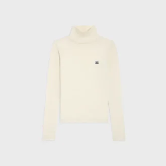 Pull à col roulé en jersey de laine