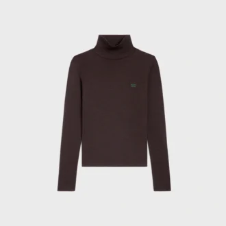 Pull à col roulé en jersey de laine