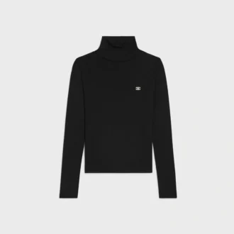 Pull à col roulé en jersey de laine