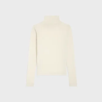 Pull à col roulé en jersey de laine