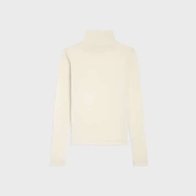 Pull à col roulé en jersey de laine