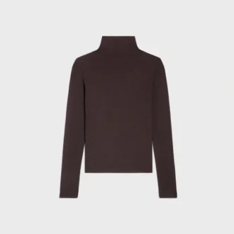 Pull à col roulé en jersey de laine
