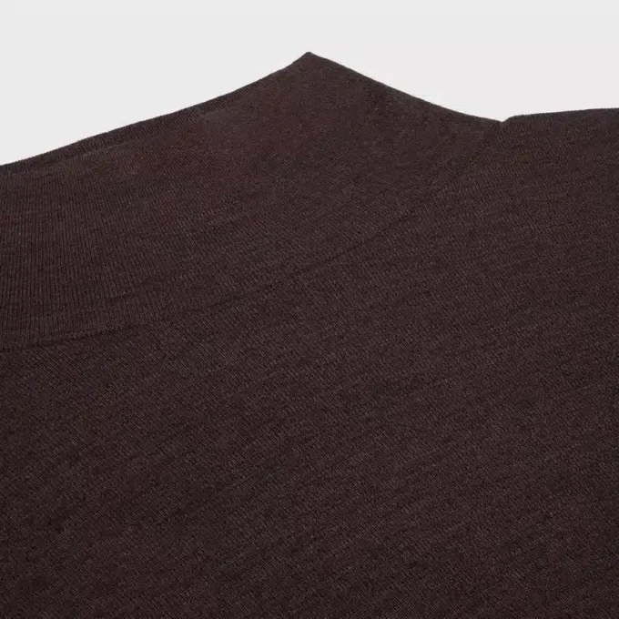 Pull à col roulé en jersey de laine