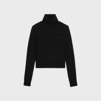 Pull à col roulé en laine et cachemire