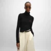 Pull à col roulé en laine et cachemire