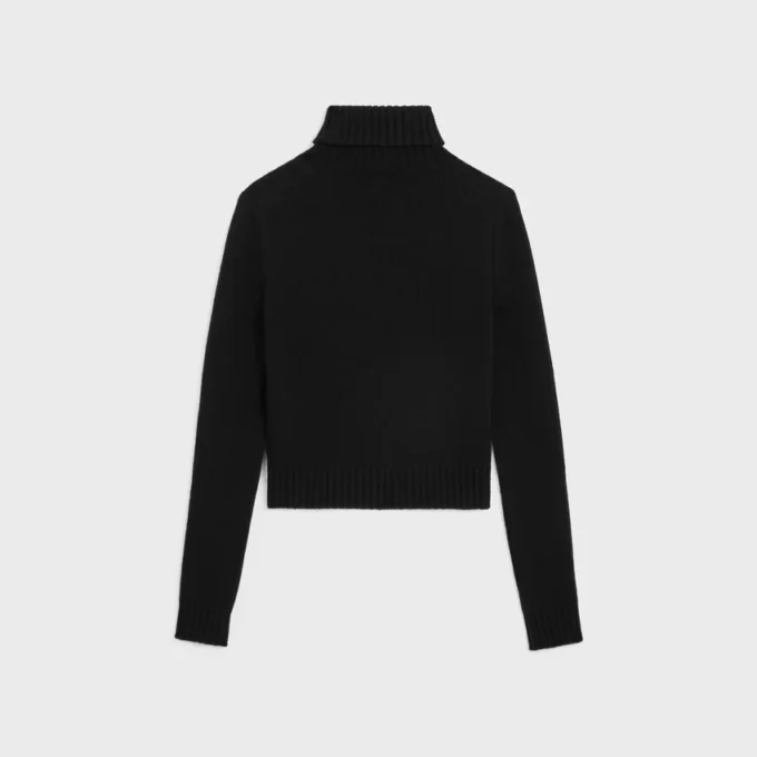 Pull à col roulé en laine et cachemire