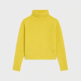 Pull à col roulé en laine Shetland