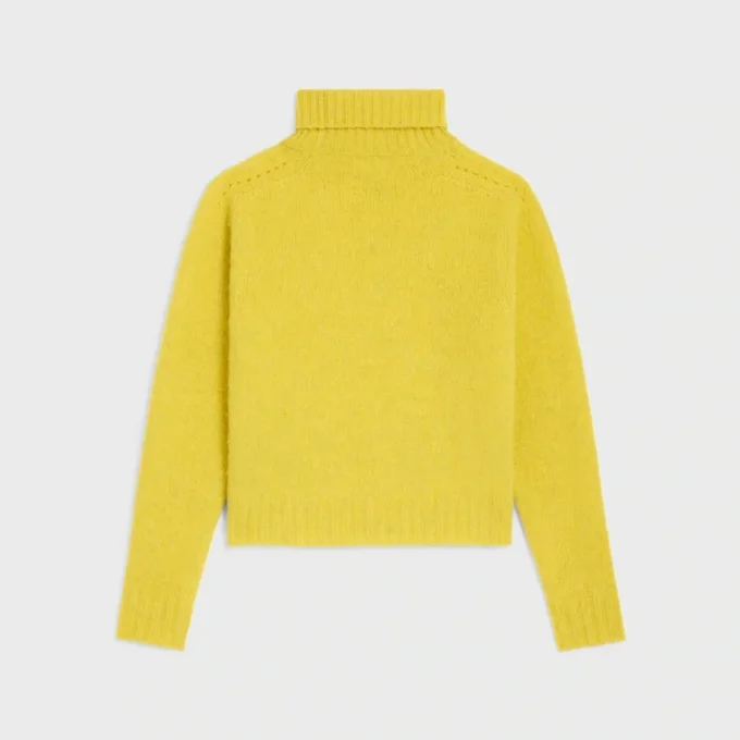 Pull à col roulé en laine Shetland