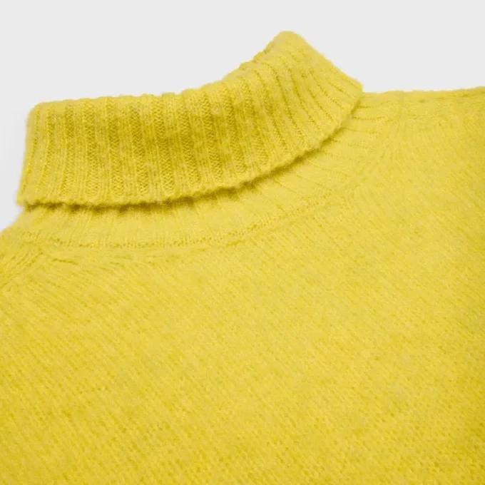 Pull à col roulé en laine Shetland