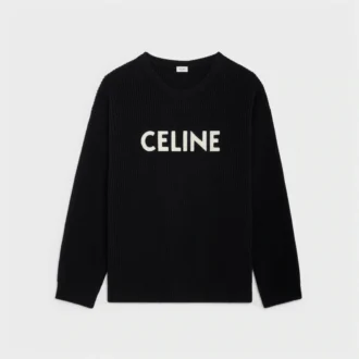 Pull oversize CELINE en laine côtelée