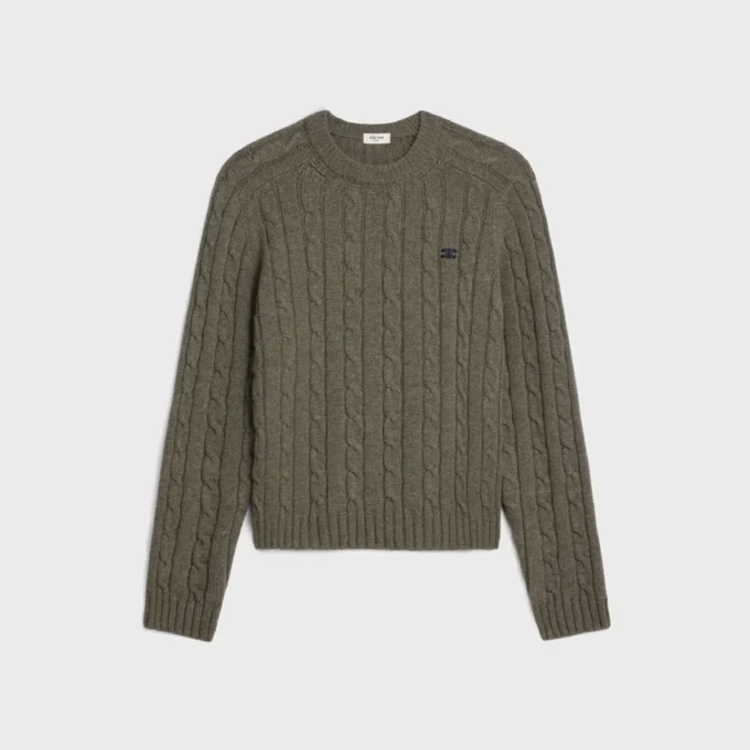 Pull Triomphe en cachemire à mailles torsadées Pull Triomphe en cachemire à mailles torsadées